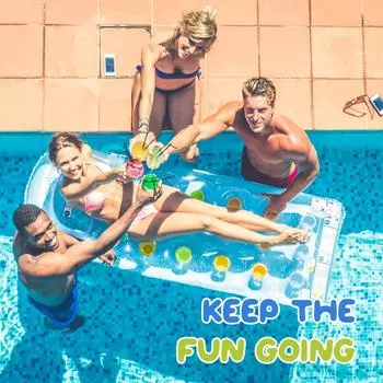 68-футовый надувной бассейн с 18 карманами и окном AirBed