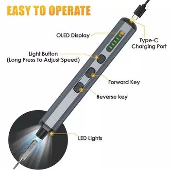 68 in 1 Electric Screwdriver Torque Power Precision Screwdriver Set Rechargeable Cordless Screwdriver for Phone Laptop Watch серый