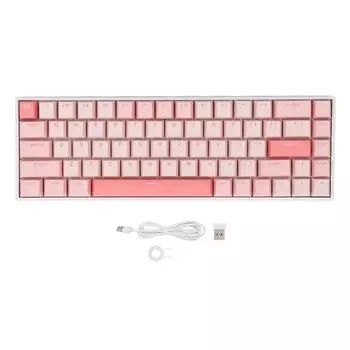 68 клавиш 60% механическая клавиатура 2.4G беспроводная Bluetooth 3.0 5.0 Type C проводная синяя кнопка RGB подсветка