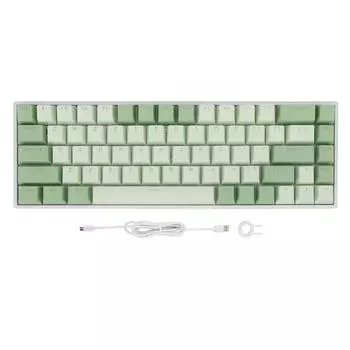 68 клавиш 60% механическая клавиатура Matcha тема красный переключатель RGB подсветка USB проводная клавиатура для Win 2000