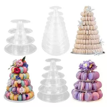 6/10 ярусов подставка для пирожных Macaron, стойка для кексов, подставка для торта, ПВХ-поднос для свадебных, праздничных, праздничных, тортов, инструментов для украшения