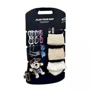 6/12 Pockets Baseball Cap Storage Hanging Bag Felt Hat Organizer Hat Display Rack Wall Door Black - 6 Pockets