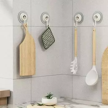 6/12pcs Rotary Hook Kitchen Bedroom Living Room 360 Degree Multi-functional Non-punching Removable Hook Wall Traceless Paste