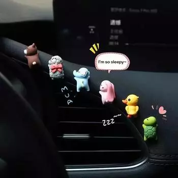 6/1 шт. Милое украшение в виде животного, центральная консоль автомобиля, экран, зеркало заднего вида, велосипед, маленькая черепаха, милая подвеска, кукла