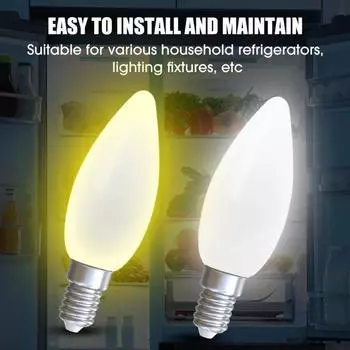6/1Pcs Mini LED Light Bulbs E14 E12 LED Refrigerator Light Bulb Replacement Halogen Screw Bulb For Refrigerator Display Cabinets 1PCS