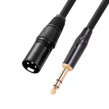6,35 мм 1/4 дюйма TRS Male to XLR Male аудиокабель стереозвука микрофонный кабель сбалансированный динамик микрофоны линия 1M