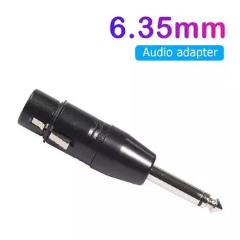 6,35 мм моно штекер в XLR 3pin гнездо конвертер аудио штекер адаптер разъем