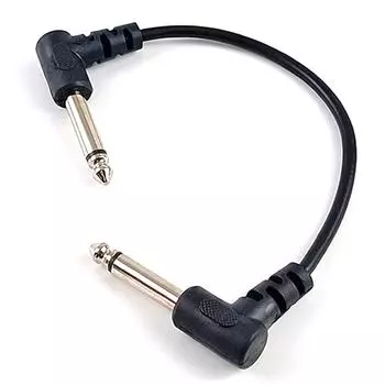 6.35mm Guitar Patch Cable Effects Pedal Board Cord Right Angle Guitar Patch Cord Wire Noise Free for Electric Guitar 15cm
