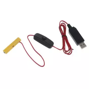 6,56-футовый кабель-элиминатор Универсальный Type-C/USB для AAA Кабель питания с переключателем Замена 3 шт. батареек AAA USB