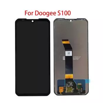 6,58 Протестированный ЖК-экран для Doogee S100, ЖК-дисплей, сенсорный экран, дигитайзер, сенсорная панель в сборе, замена + инструменты чёрный