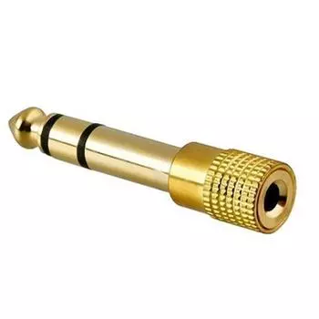 6.5 Revolution 3.5 Female Head Headphone Jack Adapter Plug Stereo Audio AVE