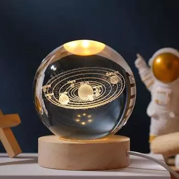 6/8 см 3D хрустальный шар планета ночник лазерная гравировка солнечная система глобус астрономия фестиваль подарки украшение для домашнего стола 6cm ball with base