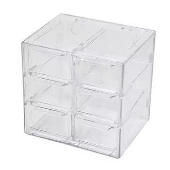 6/9/12 Grids Desktop Storage Box Large Capacity Beauty Contact Lenses Cases Makeup 6 Grids