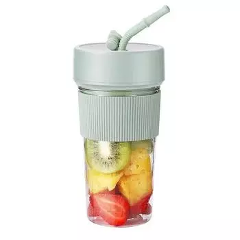 6 Blade Portable Electric Fruit Juicer 350ml Home USB Rechargeable Sports Bottle Juicing Cup Mixer for Shakes and Smoothies