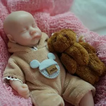 6 дюймов 15 см мини однотонные полностью силиконовые куклы реборн Levi милые лысые с закрытыми глазами куклы для новорожденных для мальчиков и девочек детская игрушка для игры на ладони girl doll