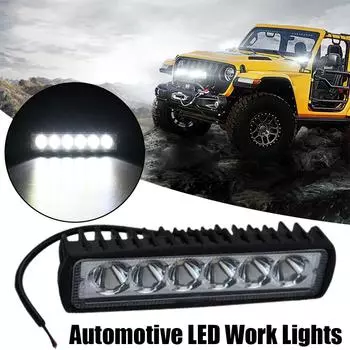 6-дюймовый 18W 6LED рабочий световой бар прожектор точечный луч внедорожный автомобильный фонарь светодиодный внедорожник рабочий свет вождение работа A6Q4