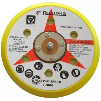 6-holes Sander Wheel Wet Dry Orbital Pad Metal Wood Finishing Polishing Disc 150mm Replaces Round Abrasive Tools CHINA