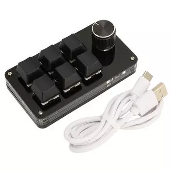6-клавишная мини-клавиатура с ручкой USB DIY программируемая клавиатура OSU игровая клавиатура для игрового офиса