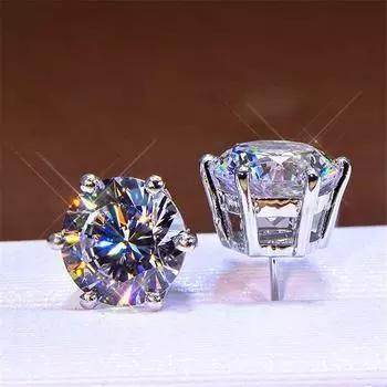6 мм женские хрустальные круглые серьги-гвоздики для свадьбы 925 серебряный цвет белый кубический цирконий синий огненный опал серьги женские ювелирные изделия