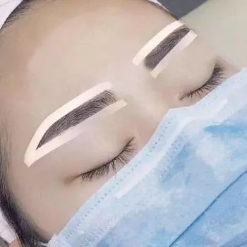 6 Pair Disposable Brow Shaping Sticker Drawing Guide Auxiliary Template Microblading Eyebrow Stencil PMU Makeup Tool Accessories
