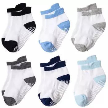 6 Pair Socks Set anti-slip toddler socks are perfect Grip Ankle Socks Baby Toddler Infant Kids Boys Girls Non Slip/Anti Skid 3 to 5 year