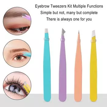 6 PCS Eyebrow Tweezers Set - Tweezers for Women and Men Facial Hair Chin, Eyebrow Kit Ingrown Hair Tweezers Precision Tweezers