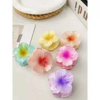 6 Pcs Women s Dopamine Gradient Rolled Egg Flower Small Gripper Clip Suitable For Daily Hair Styling Use