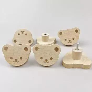 6 pcs Wooden Wardrobe Knobs Drawer Handles Furniture Handle Wardrobe Knobs Wardrobe коричневый