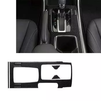 6-piece carbon Fiber Console Shift Lever trim kit for honda accord 2013-2017