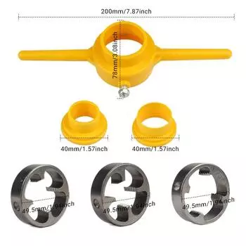 6-piece water pipe die Plastic pipe die easy set thread tap wrench set