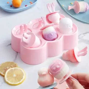 6 сеток Кухня DIY треугольная/прямоугольная форма силиконовая форма для изготовления лотка для мороженого ?Triangle розовый