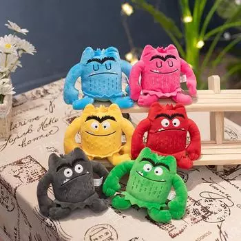 6 шт. Цветные плюшевые игрушки Monster Emotion для малышей, мягкие игрушки, милые мягкие куклы, детский рождественский подарок на день рождения, милые игрушки