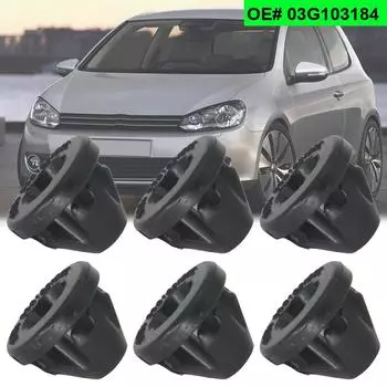 6 шт. для A3 A4 A6 Skoda Octavia VW Polo Golf Jetta Seat Car Engine Cover Grommet Pulg Socket OE# 03G103184 Car Replacement