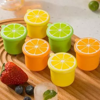 6 шт. Форма для кубиков льда с крышкой, круглая, пищевая, легко вынимается, не содержит BPA, DIY, разноцветная, для холодильника, коробка для кубиков льда, кухонные принадлежности
