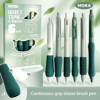 6 шт./кор. пресс-типа, гелевая ручка, мягкая шариковая ручка с облачной ручкой, креативные письменные принадлежности, школьный офис