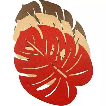 6 шт. ПВХ-салфетки, термоизоляционные салфетки, свадебные украшения, термостойкие нескользящие салфетки для обеденного стола чёрный