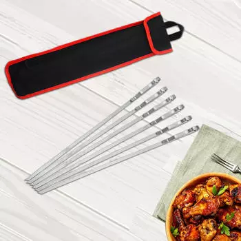 6 шт. шампуры для барбекю Кабоб Кебаб Палочки для барбекю 6pcs