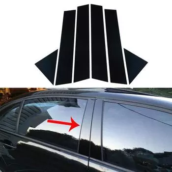 6 шт. стойки для окон автомобиля, накладки для Chrysler 300 300C Dodge Magnum 2005 2006 2007 2008 2009 2010, внешние детали