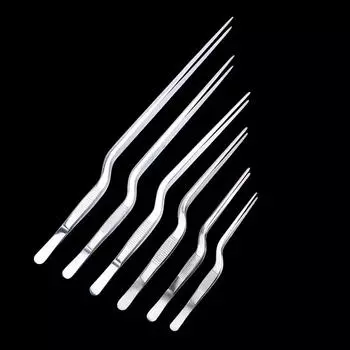 6 Sizes Stainless Steel Grill Serving Presentation Chef BBQ Clip Barbecue Tongs Food Tweezer Pliers 14cm