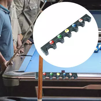 6 Slot Pool Cue Holder Cues Claw Rest Billiard Sticks Rack for Table Beginner