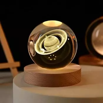 6 см 3D хрустальный шар хрустальная планета ночник с лазерной гравировкой глобус солнечной системы астрономия подарок на день рождения украшение для дома и рабочего стола 6cm