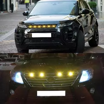 6 SMD 3030 12 В передняя решетка освещения универсальный автомобильный Eagle Eye светодиодный комплект янтарного освещения решетки