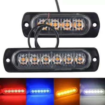 6 smd Предупреждающий свет Светодиодные фонари для прицепа Боковые указатели поворота для грузовиков Решетка автомобиля Неисправность Световая панель Внедорожник Мотоцикл Корабли Проблесковый маячок