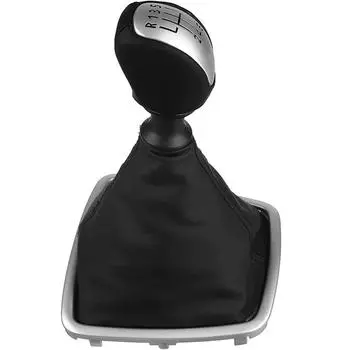 6 Speed Gear Shift Knob+PU Leather Gaiter Boot Kit For RENAULT Laguna III 07-14