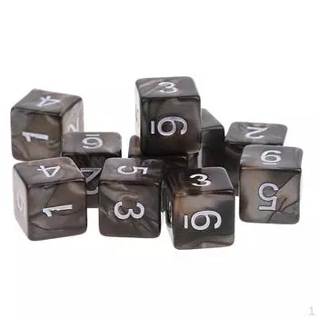6-сторонний многогранник D6 для РПГ Gray Coffee
