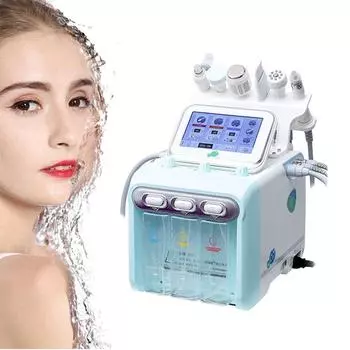 6 в 1 Bubble Oxygen HydraFacial Machine Hydra Facial Machine Пузырьковая машина для лица Водородная микродермабразия Салон