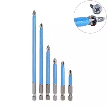 6PC S2 Phillips Head Screwdriver Drill,Long Reach Precision Screw Bits,Bit Hex Shank Magnetic Non Slip 50/65/70/90/127/150mm