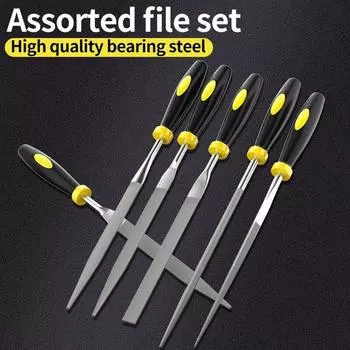 6Pcs 3X140mm Metal Rasp Needle Files Set Wood Carving Tools for Steel Rasp Needle Filing Woodworking Hand File
