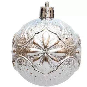 6Pcs/Box Electroplated Plastic Ball Christmas Tree Ornament DIY Crafts Painted Plastic Christmas Gifts Boxes Pendant золотой