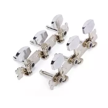6Pcs Guitar String Tuning Pegs Tuners Acoustic/Folk Guitar Machine Heads Chrome Part 3R+3L Guitar Replacement Parts